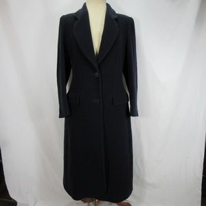 Giorgio Armani Navy Blue Long Duster Wool Coat